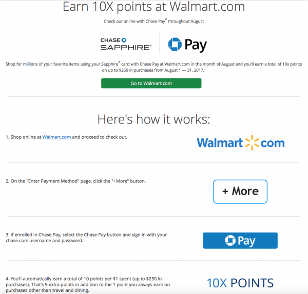 Earn 10x Ultimate Rewards Points At Walmart This Month Savings Beagle