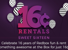 It’s Redbox’s Birthday – Rent Today for Only 16 Cents