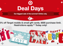 Target eGift Cards 5% Off Today Only