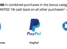 The Chase Freedom Fourth Quarter Bonus Categories for 2019 are PayPal, Department Stores and Chase Pay