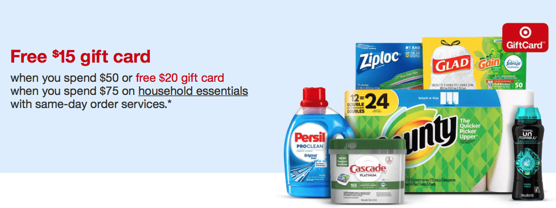 Target: Spend $50 on Household Essentials & Get FREE $15 Gift Card