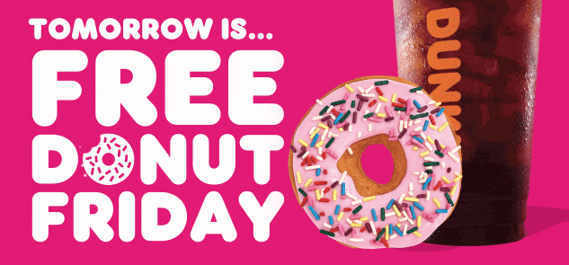 Free Donut Fridays At Dunkin' - Savings Beagle