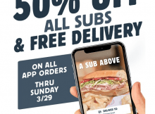 Get 50% Off All App Ordered Jersey Mike’s Subs Through March 29