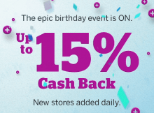 Save 15% at Many Retailers Thanks to Rakuten’s Birthday Cash Back Celebration