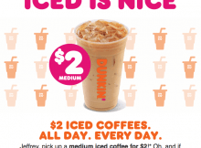 Dunkin’:  Medium Iced Coffees Through July 12 (Select States?)