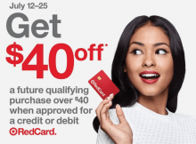 New Target RedCard Applicants Recieve a  Savings Off  or More Future Purchase