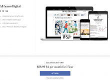 Wall Street Journal All Access Digital Subscription Deal Only  for One Year
