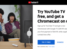 Try YouTube TV for 21 Days and Then  Off Your First Month Plus a Free Google Chromecast After First Full Payment