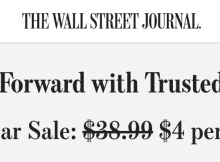 A Wall Street Journal Subscription for Only  Per Month for a Limited Time