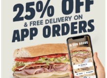 Enjoy 25% Off Your Jersey Mike’s App Order Through February 18, 2021