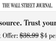 The Wall Street Journal All Access Digital Subscription for Only  per Month for 12 Months