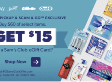 Sam’s Club P&G Rebate Promotion – Buy  of P&G Products and Get a  Sam’s Club Gift Card