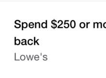 Lowe’s Amex Offer – Spend 0 and Get  Back