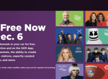 SiriusXM Free Listening Event Through December 6, 2021