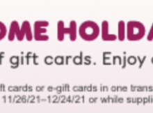 Dunkin’ Gift Card Deal – Buy a  Dunkin’ Gift Card and Get a Free  Dunkin’ Gift Card