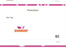 Another 2021 Holiday Season Dunkin’ Gift Card Deal – Buy a  Dunkin’ eGift Card and Get a Free  Dunkin’ eGift Card