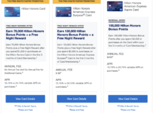 Increased Sign-Up Bonuses and Free Nights are Being Offered on Amex Hilton Honors Credit Cards Through March 31, 2022