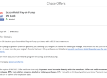 Save on Your Next Exxon Mobil Fill-Up with This Chase Offer – Good Through June 30, 2022