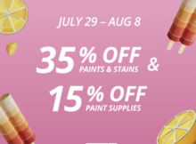 Sherwin Williams Paint, Stain and Supplies Sale – July 29 – August 8, 2022
