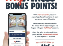 Jersey Mike’s Customer Appreciation Promo August 2022 – Bonus MyMike’s Shore Points are Up for Grabs with Every Sub Order