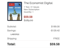 The Economist Magazine for .58 for a 1-Year Subscription with This Labor Day 2022 Sale