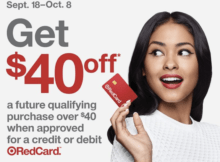 Target RedCard Sign-Up Bonus of  Off  for September/October 2022