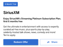 American Express Cardholders Can Get a Free 6-Month Subscription to SiriusXM Radio’s Streaming Platinum Plan