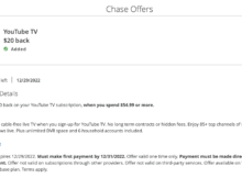 The YouTube TV Chase Offer is Back – Pay For Your YouTube TV Subscription by December 31, 2022, and Save 