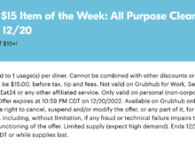 The Latest  Off  Grubhub Promo Code is Now Available Through December 20th
