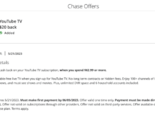 Get  Off Your YouTube TV Bill with This Chase Offer – Good Through May 21, 2023