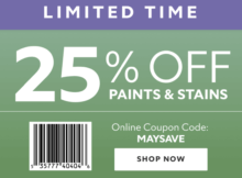 Save on Sprucing up Your Home with This Sherwin Williams 25% Off Paints and Stains Promo Now Through May 15, 2023